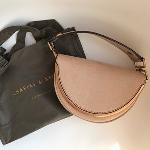 Charles & Keith Two-Tone Semi-Circle Bag